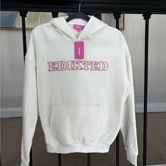 Edikted Cream Hoodie XS - Picture 1 of 1